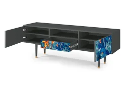 Móvel De Tv* Mueble de TV - 170х59х41 cm - T6 - The Girl - James Jean, Antracite Cinza antracite