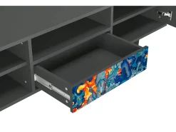 Móvel De Tv* Mueble de TV - 170х59х41 cm - T6 - The Girl - James Jean, Antracite Cinza antracite