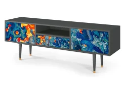 Móvel De Tv* Mueble de TV - 170х59х41 cm - T6 - The Girl - James Jean, Antracite Cinza antracite