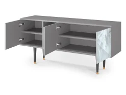 Móvel De Tv| Mueble de TV - 150х69х41 cm - T5 - The Onyx, Cinza Cinzento