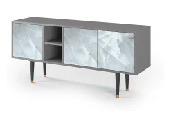 Móvel De Tv| Mueble de TV - 150х69х41 cm - T5 - The Onyx, Cinza Cinzento