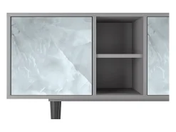 Móvel De Tv| Mueble de TV - 150х69х41 cm - T5 - The Onyx, Cinza Cinzento