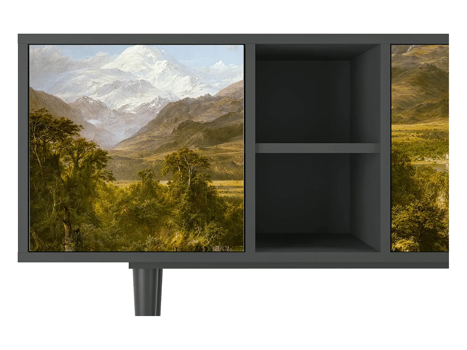 Mueble de TV - 150х69х41 cm - T5 - The Heart of the Andes , Antracite^ Móvel De Tv