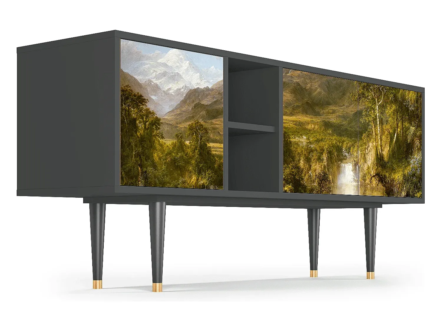 Mueble de TV - 150х69х41 cm - T5 - The Heart of the Andes , Antracite^ Móvel De Tv