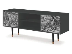 Móvel De Tv| Mueble de TV - 170х69х48 cm - T2 - The Temptation, Antracite Cinza antracite