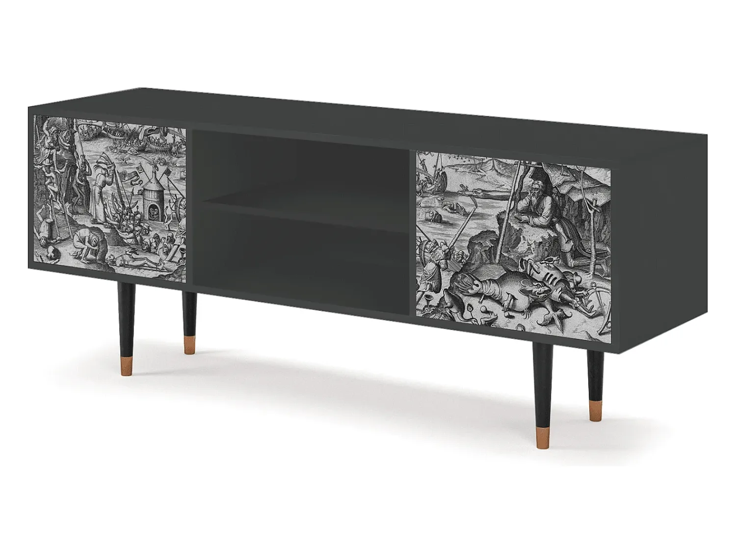 Móvel De Tv| Mueble de TV - 170х69х48 cm - T2 - The Temptation, Antracite Cinza antracite
