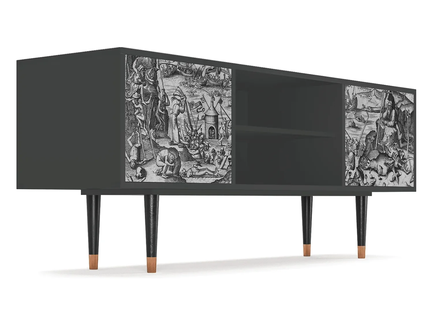 Móvel De Tv| Mueble de TV - 170х69х48 cm - T2 - The Temptation, Antracite Cinza antracite