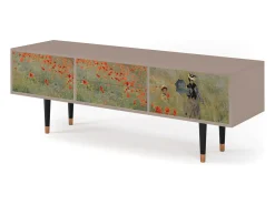 Móvel De Tv| Mueble de TV - 170х59х48 cm - T4 - The Poppy Field , Latte Bege