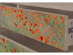 Móvel De Tv| Mueble de TV - 170х59х48 cm - T4 - The Poppy Field , Latte Bege