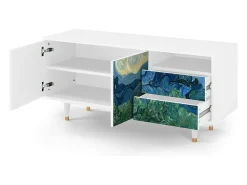 Mueble de TV - 125х56х41 cm - T7 - The Oil Trees, Branco^ Móvel De Tv
