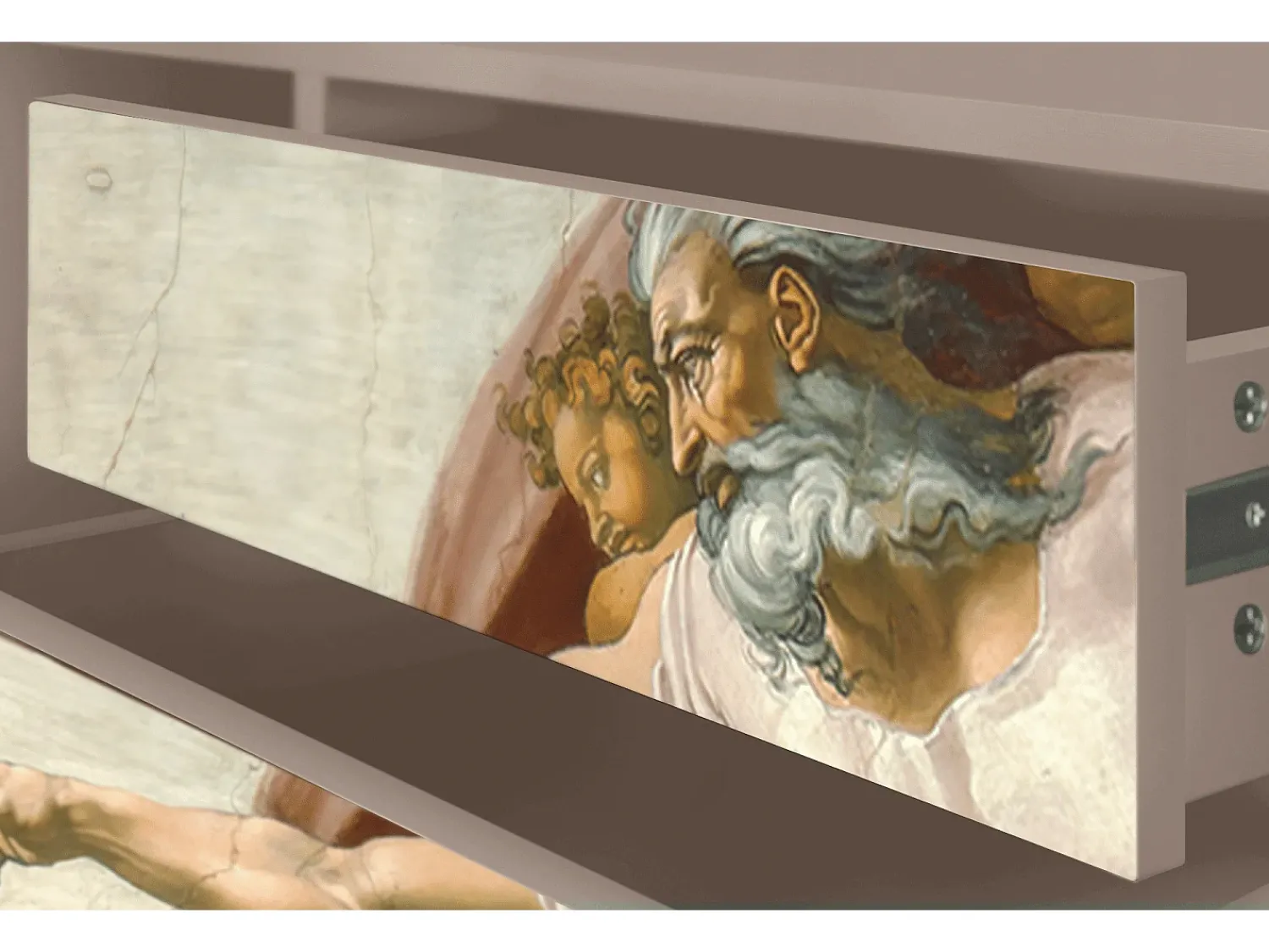 Mueble de TV - 170х59х48 cm - T4 - The Creation of Adam, Latte^ Móvel De Tv