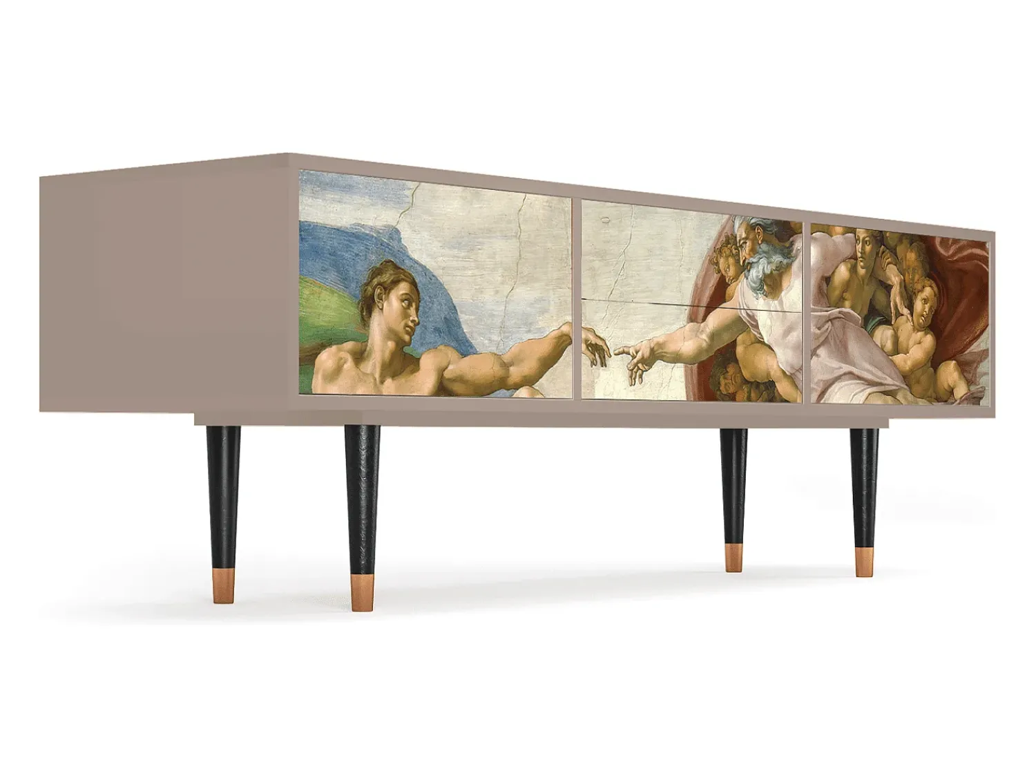 Mueble de TV - 170х59х48 cm - T4 - The Creation of Adam, Latte^ Móvel De Tv