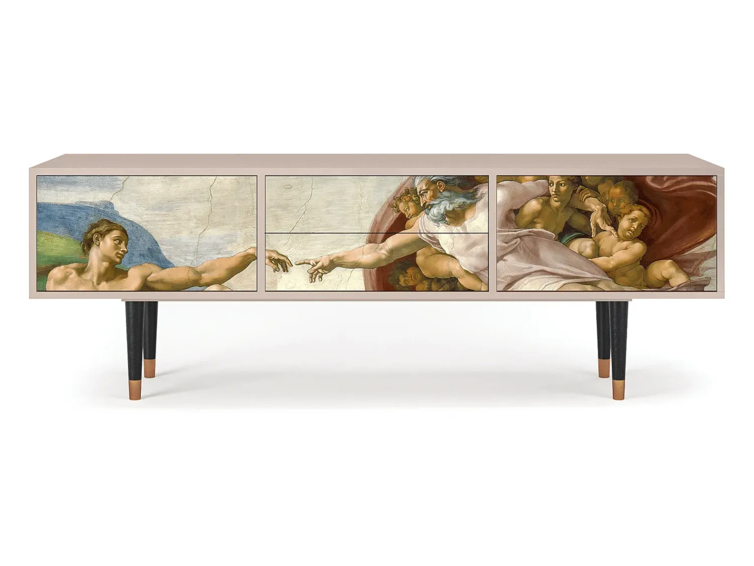 Mueble de TV - 170х59х48 cm - T4 - The Creation of Adam, Latte^ Móvel De Tv