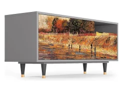 Móvel De Tv* Mueble de TV - 125х56х41 cm - T7 - The Banks, Cinza Cinzento