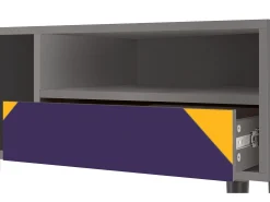 Móvel De Tv| Mueble de TV - 115х59х48 cm - T3 - The Brightest Way, Cinza Cinzento