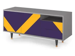 Móvel De Tv* Mueble de TV - 125х56х41 cm - T7 - The Brightest Way, Cinza Cinzento