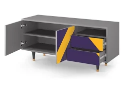 Móvel De Tv* Mueble de TV - 125х56х41 cm - T7 - The Brightest Way, Cinza Cinzento