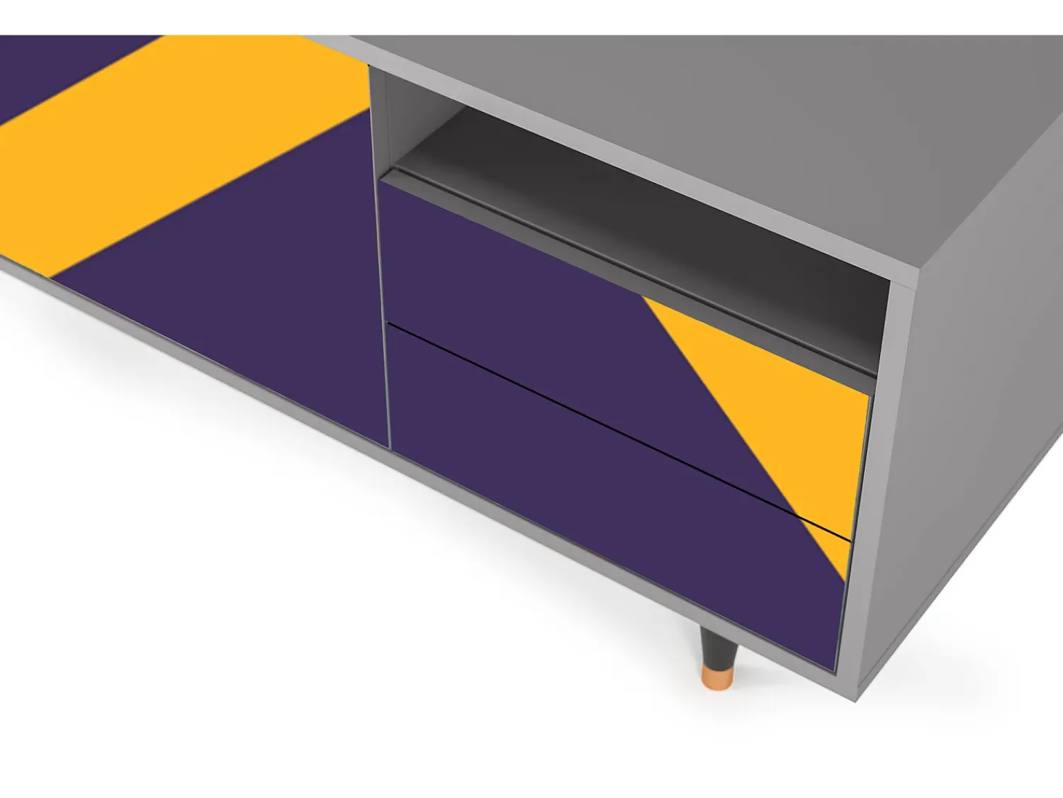Móvel De Tv* Mueble de TV - 125х56х41 cm - T7 - The Brightest Way, Cinza Cinzento