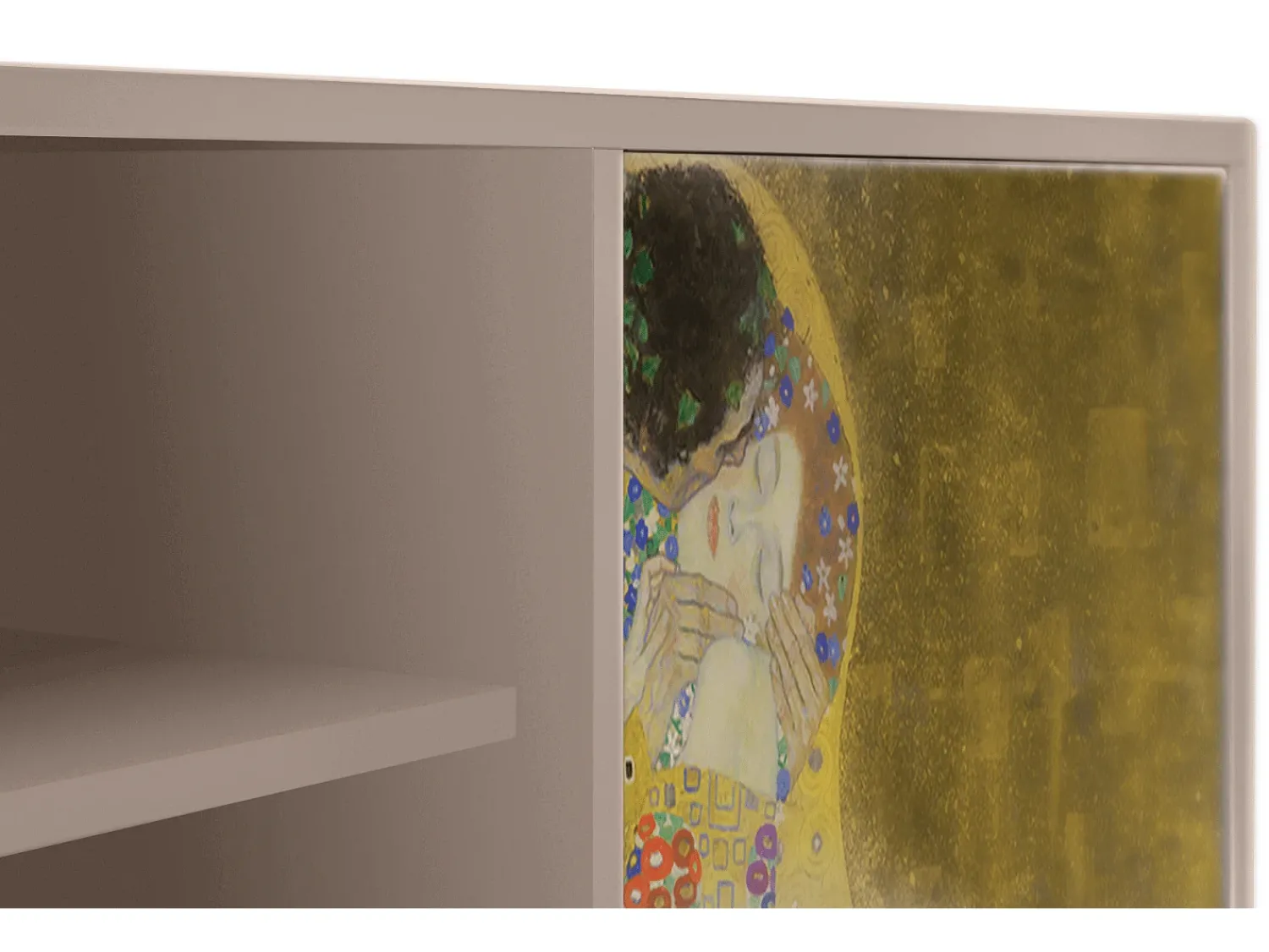 Móvel De Tv* Mueble de TV - 170х69х48 cm - T2 - The Kiss by Klimt , Latte Bege