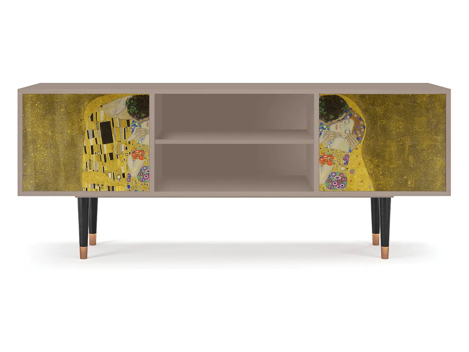Móvel De Tv* Mueble de TV - 170х69х48 cm - T2 - The Kiss by Klimt , Latte Bege