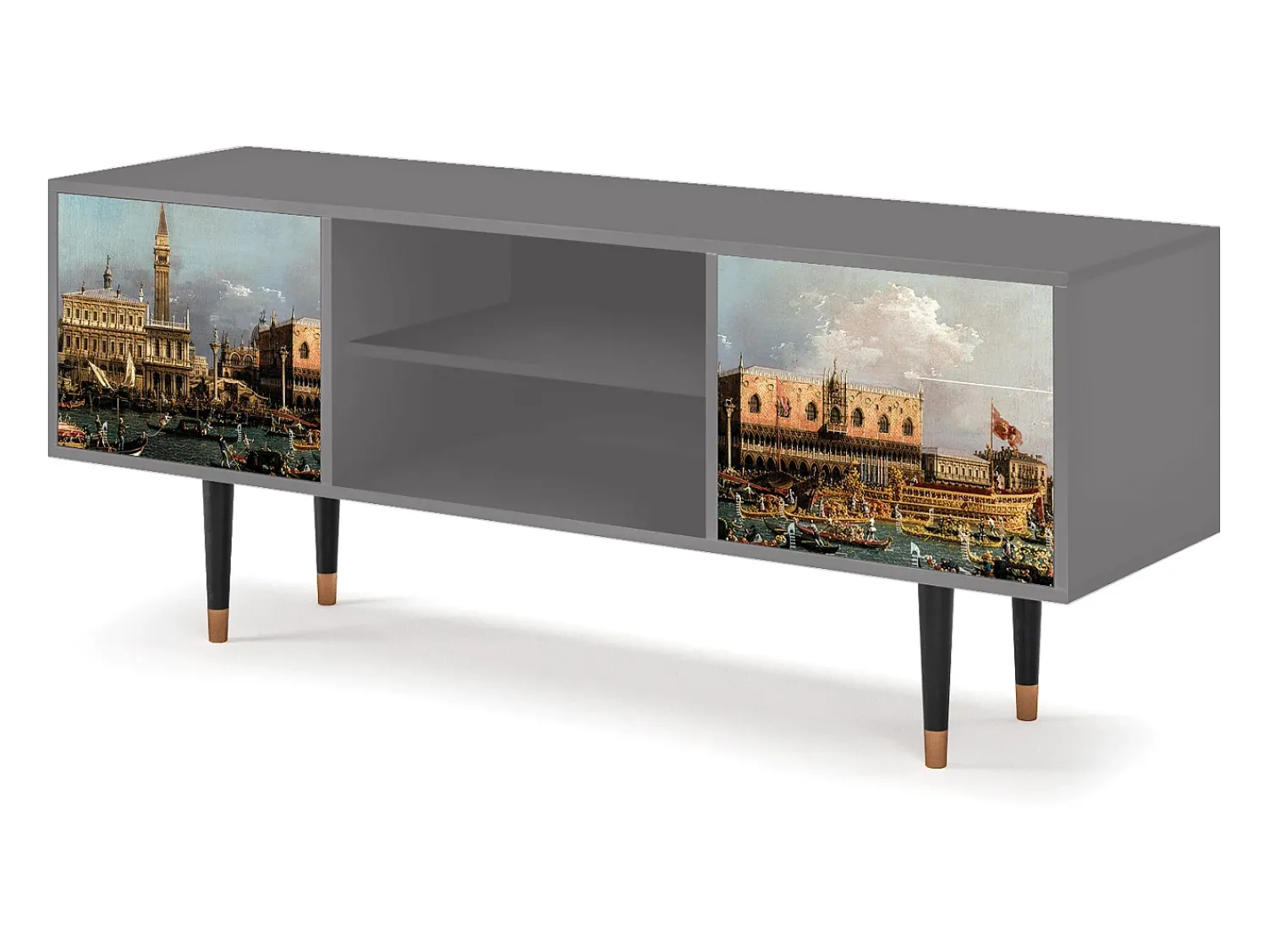 Móvel De Tv| Mueble de TV - 170х69х48 cm - T2 - The Bucintoro, Cinza Cinzento
