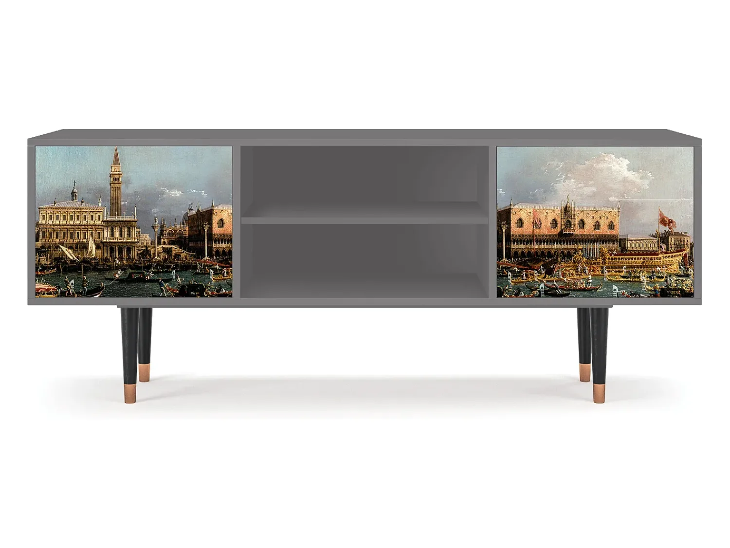 Móvel De Tv| Mueble de TV - 170х69х48 cm - T2 - The Bucintoro, Cinza Cinzento