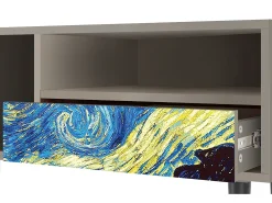 Discount Mueble de TV - 115х59х48 cm - T3 - The Starry Night , Areia Bege