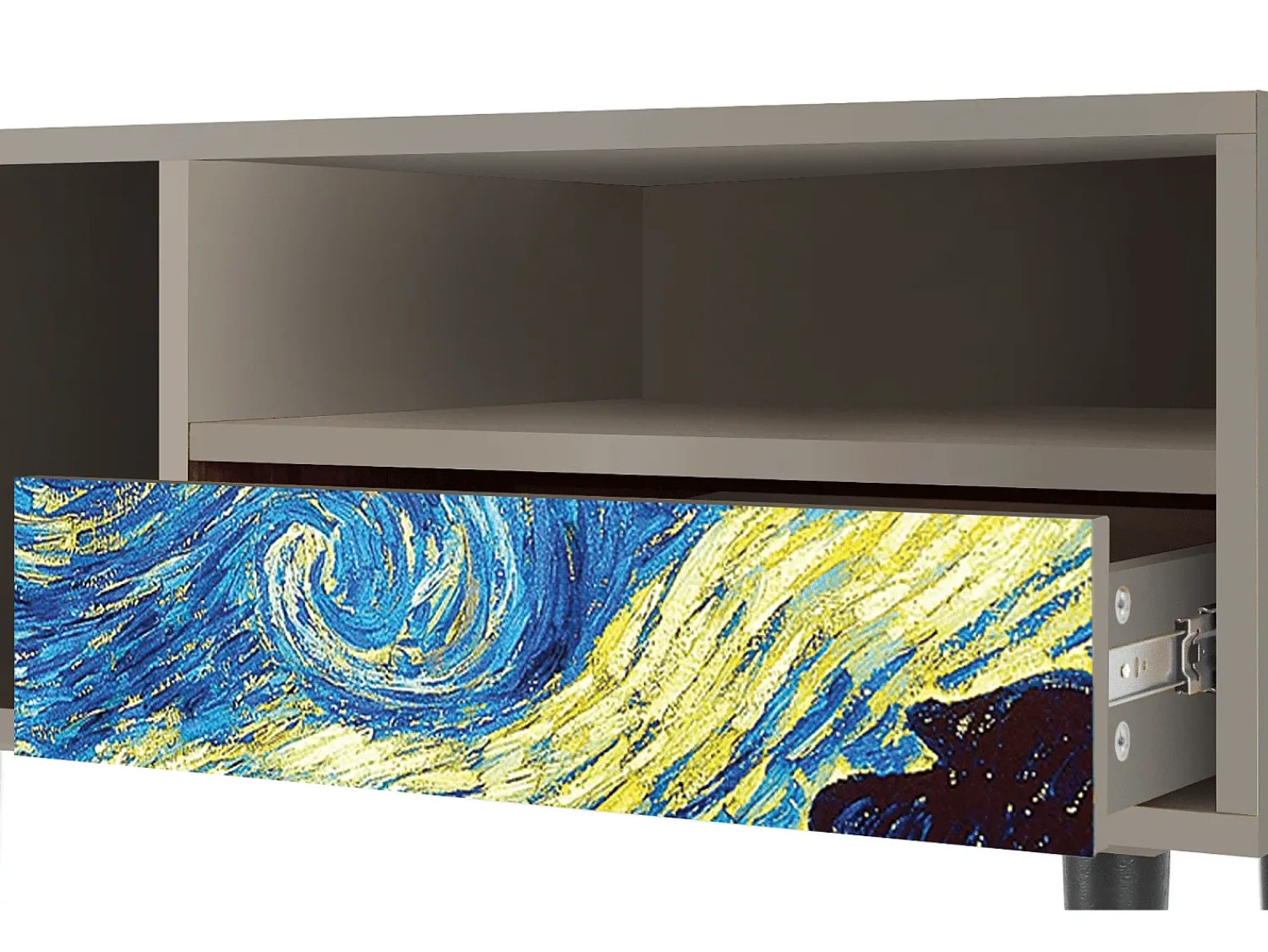 Discount Mueble de TV - 115х59х48 cm - T3 - The Starry Night , Areia Bege