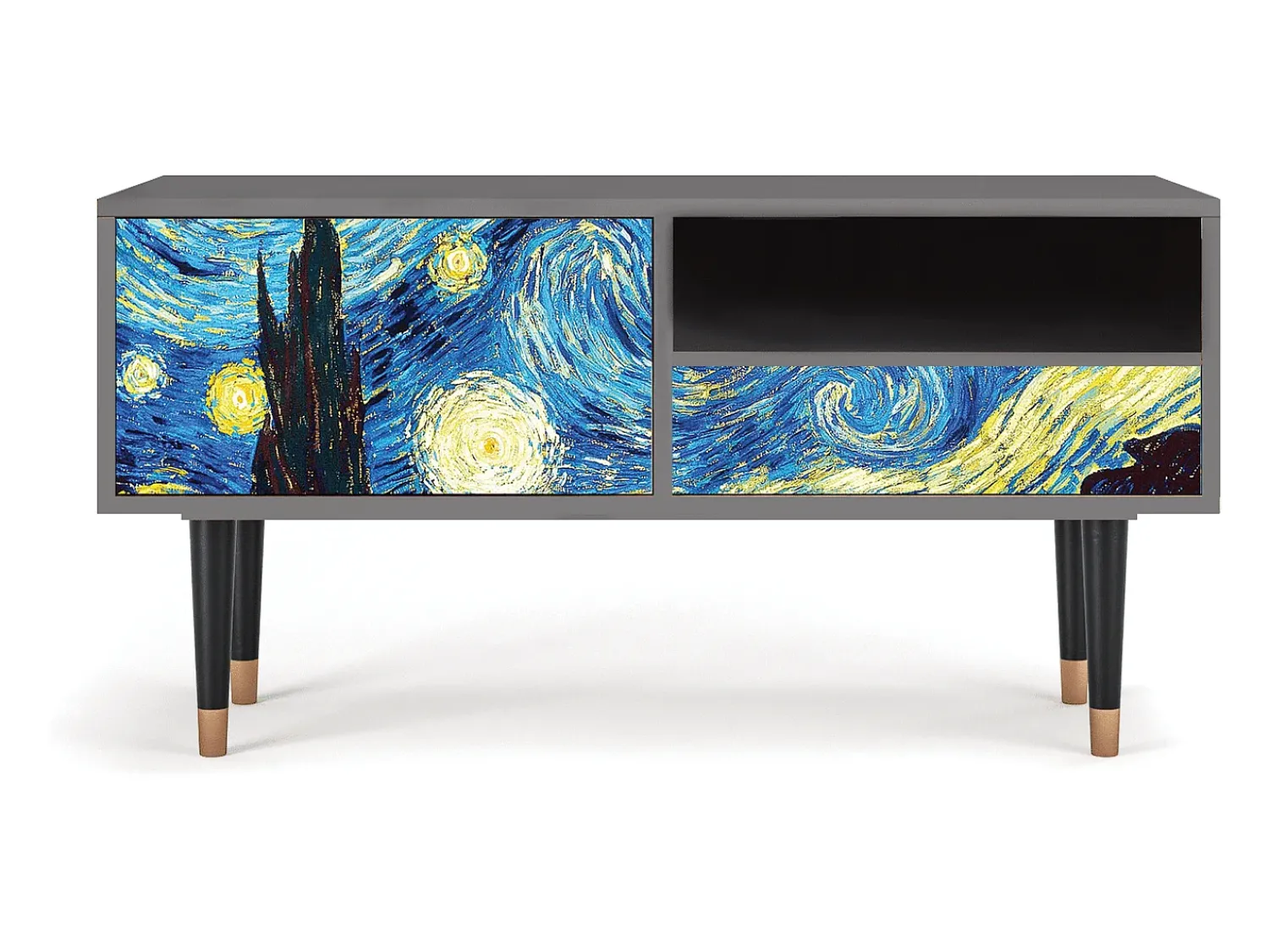 Discount Mueble de TV - 115х59х48 cm - T3 - The Starry Night , Areia Bege