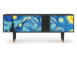 Móvel De Tv* Mueble de TV - 170х69х48 cm - T1 - The Starry Night , Antracite Cinza antracite