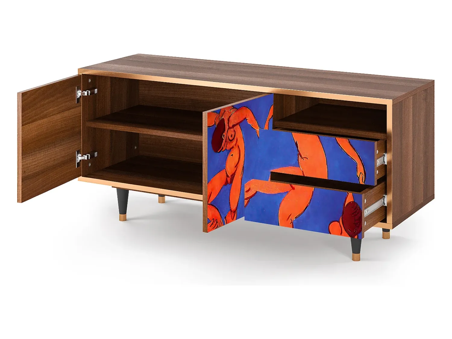 Móvel De Tv| Mueble de TV - 125х56х41 cm - T7 - The Dance by Matisse , Nogueira Castanho