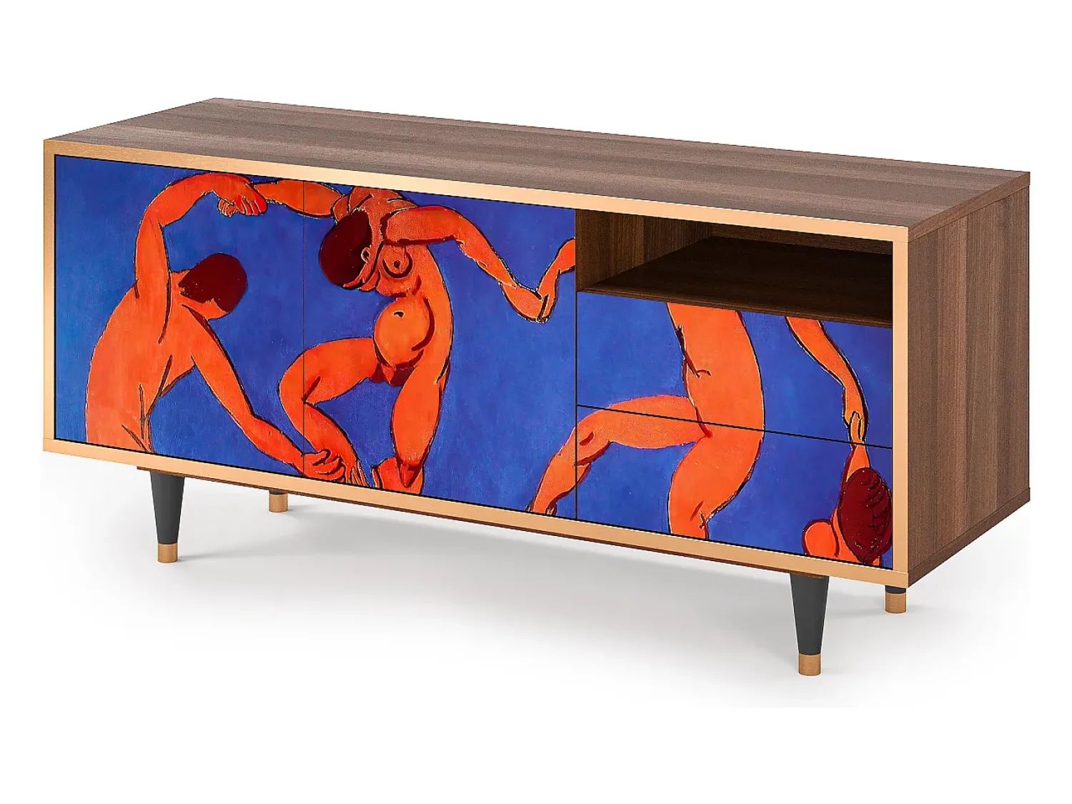 Móvel De Tv| Mueble de TV - 125х56х41 cm - T7 - The Dance by Matisse , Nogueira Castanho