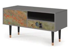 Sale Mueble de TV - 115х59х48 cm - T3 - The Poppy Field , Cinza Cinzento