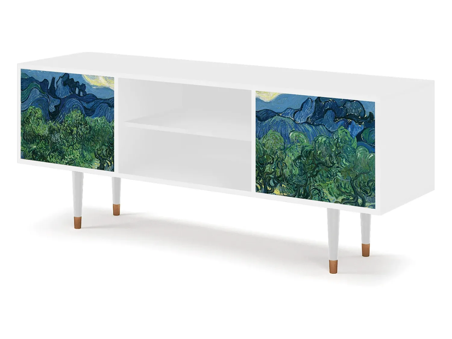 Móvel De Tv* Mueble de TV - 170х69х48 cm - T2 - The Oil Trees, Branco Bege