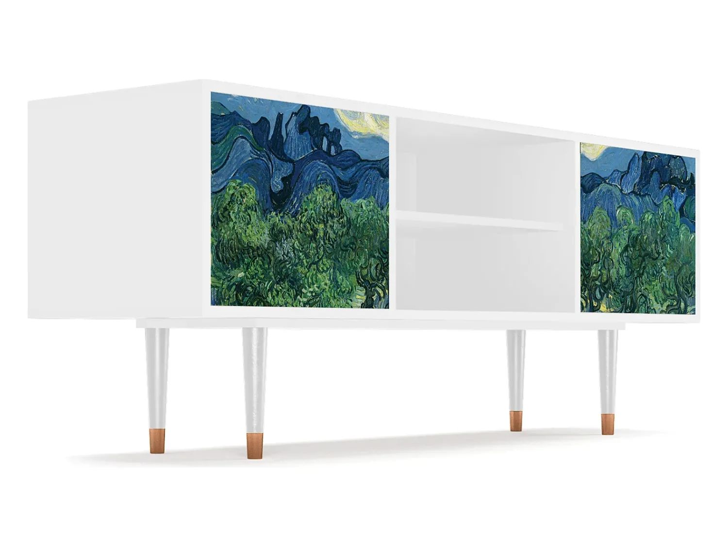 Móvel De Tv* Mueble de TV - 170х69х48 cm - T2 - The Oil Trees, Branco Bege