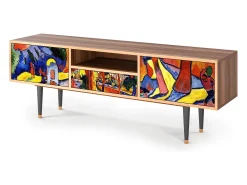 New Mueble de TV - 170х59х41 cm - T6 - The Turning Road, Nogueira Castanho