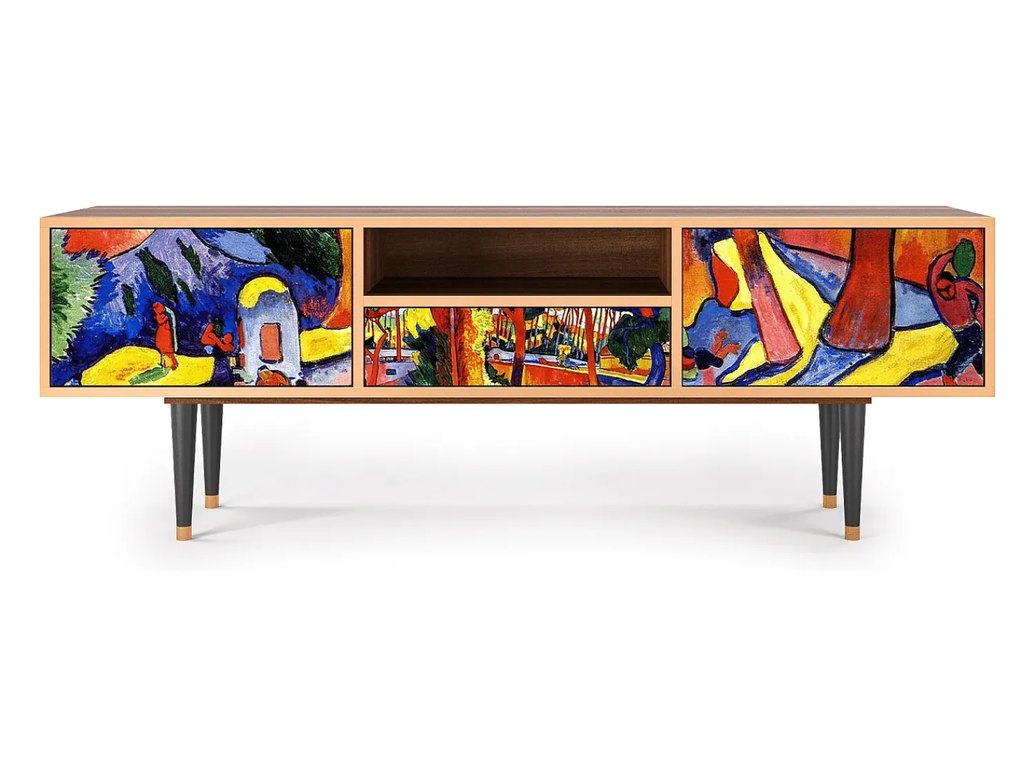 New Mueble de TV - 170х59х41 cm - T6 - The Turning Road, Nogueira Castanho