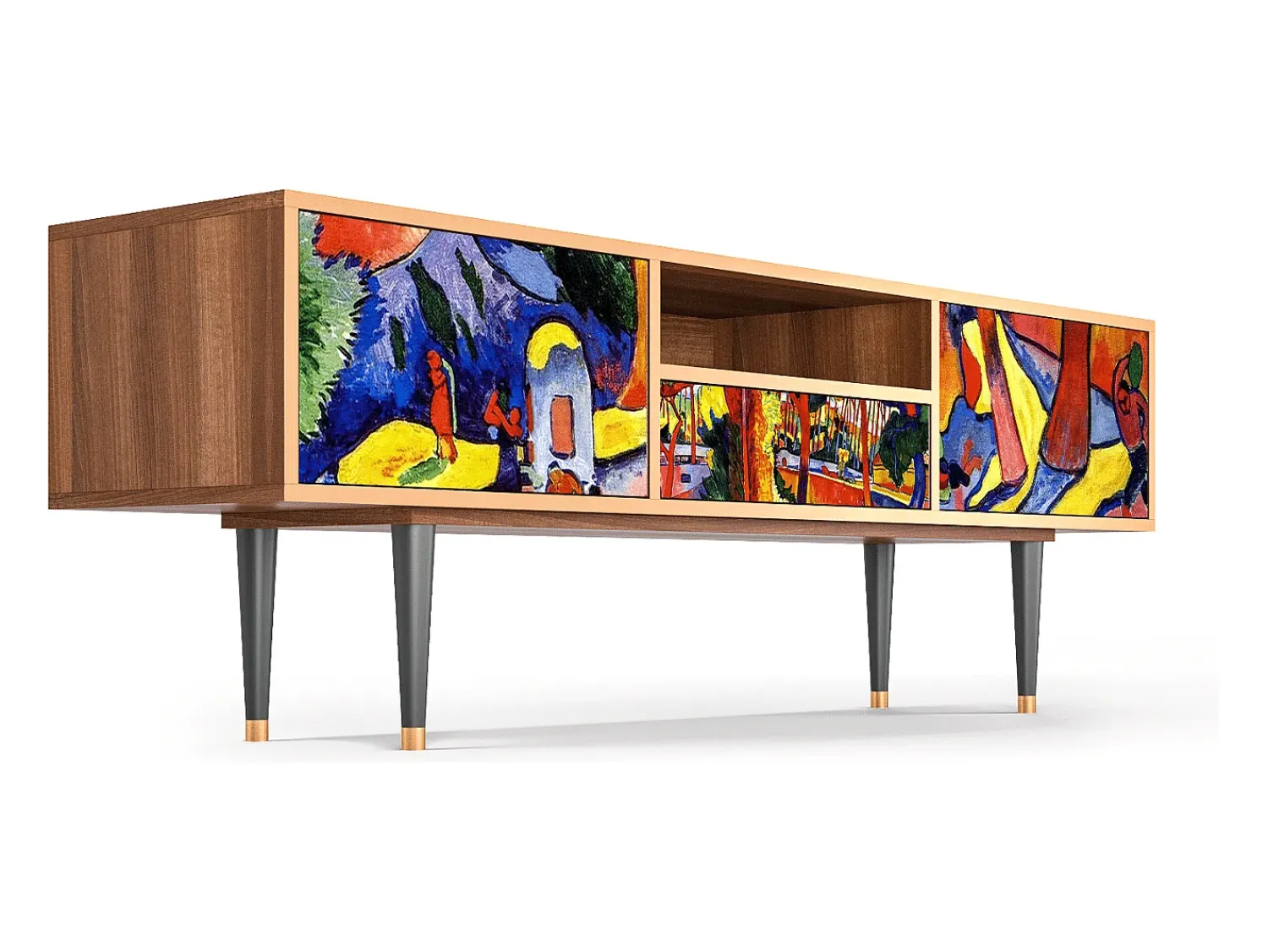 New Mueble de TV - 170х59х41 cm - T6 - The Turning Road, Nogueira Castanho