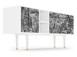 Móvel De Tv| Mueble de TV - 150х69х41 cm - T5 - The Temptation, Branco Bege