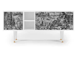 Móvel De Tv| Mueble de TV - 150х69х41 cm - T5 - The Temptation, Branco Bege