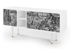 Móvel De Tv| Mueble de TV - 150х69х41 cm - T5 - The Temptation, Branco Bege
