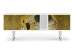 Mueble de TV - 170х69х48 cm - T1 - The Kiss by Klimt , Branco^ Móvel De Tv