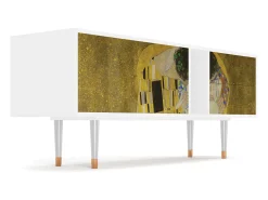 Mueble de TV - 170х69х48 cm - T1 - The Kiss by Klimt , Branco^ Móvel De Tv