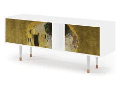 Mueble de TV - 170х69х48 cm - T1 - The Kiss by Klimt , Branco^ Móvel De Tv