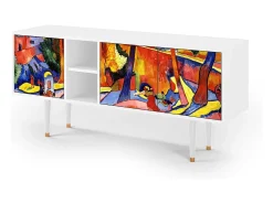 Sale Mueble de TV - 150х69х41 cm - T5 - The Turning Road, Branco Bege