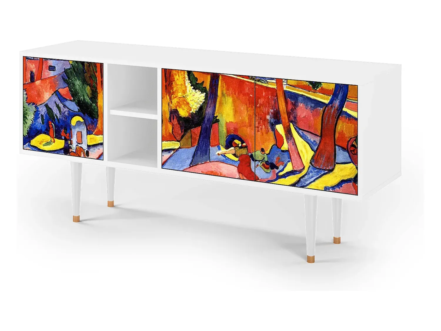 Sale Mueble de TV - 150х69х41 cm - T5 - The Turning Road, Branco Bege