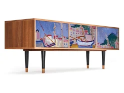 Móvel De Tv| Mueble de TV - 170х59х48 cm - T4 - The Port of Collioure , Nogueira Castanho