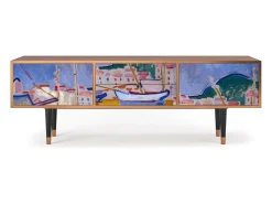 Móvel De Tv| Mueble de TV - 170х59х48 cm - T4 - The Port of Collioure , Nogueira Castanho
