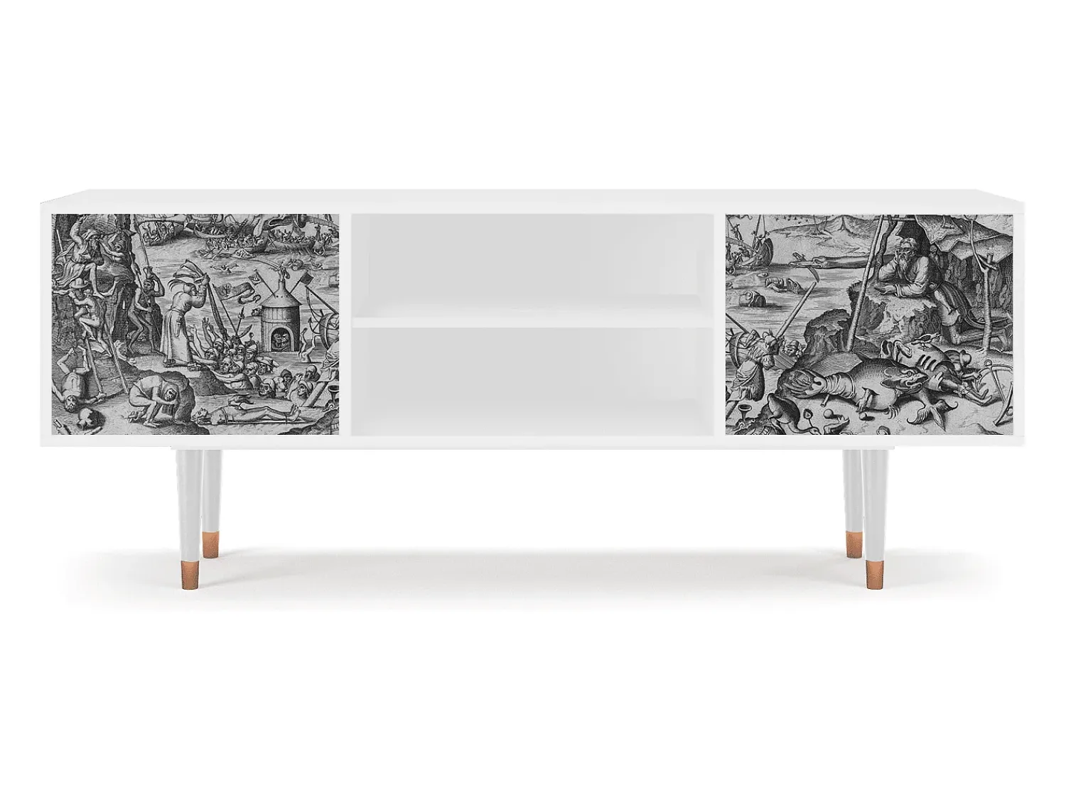 Móvel De Tv* Mueble de TV - 170х69х48 cm - T2 - The Temptation, Branco Bege
