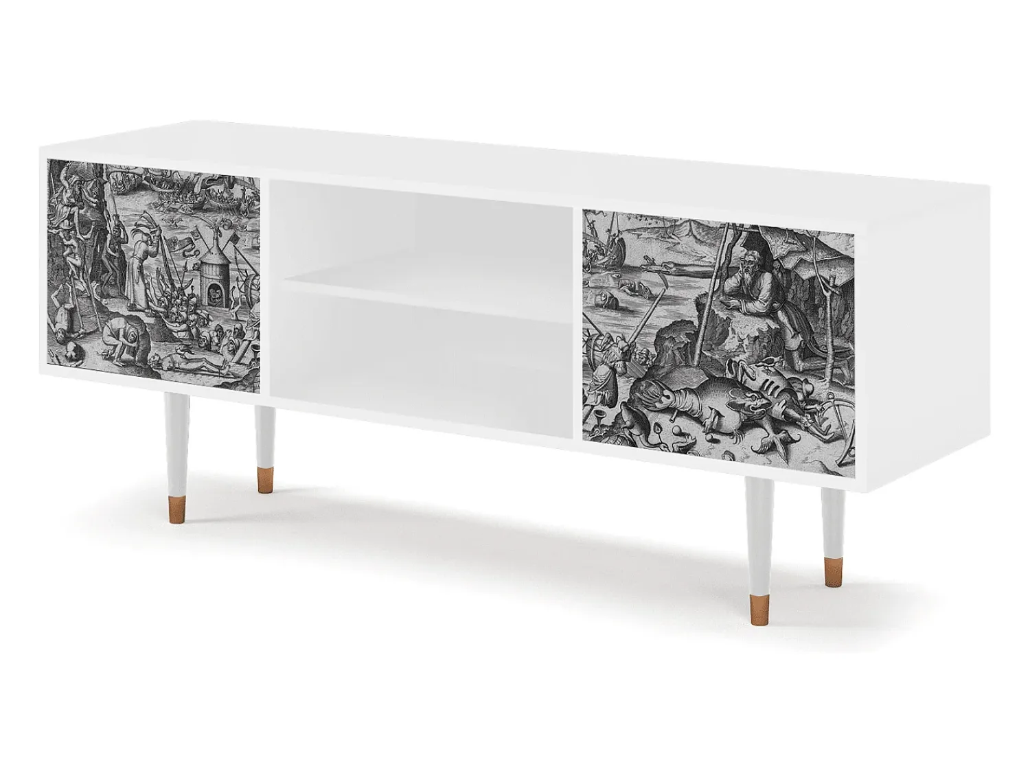 Móvel De Tv* Mueble de TV - 170х69х48 cm - T2 - The Temptation, Branco Bege